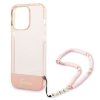 Guess GUHCP14XHGCOHP iPhone 14 Pro Max 6,7 różowy/pink hardcase Translucent Pearl Strap